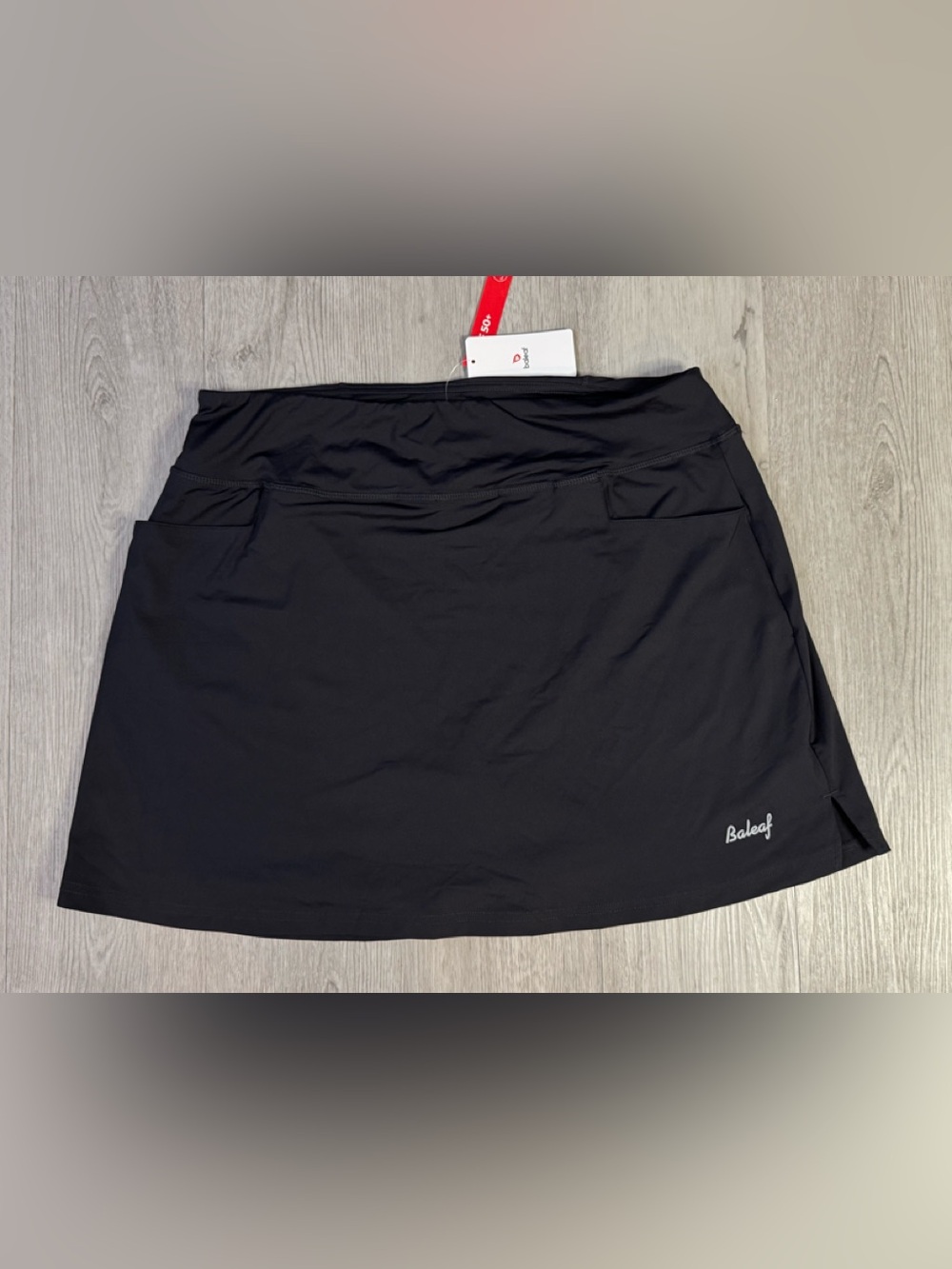 Baleaf Active Skirt Black Built In Shorts Athlesiure Tennis Golf Skort XL NWT